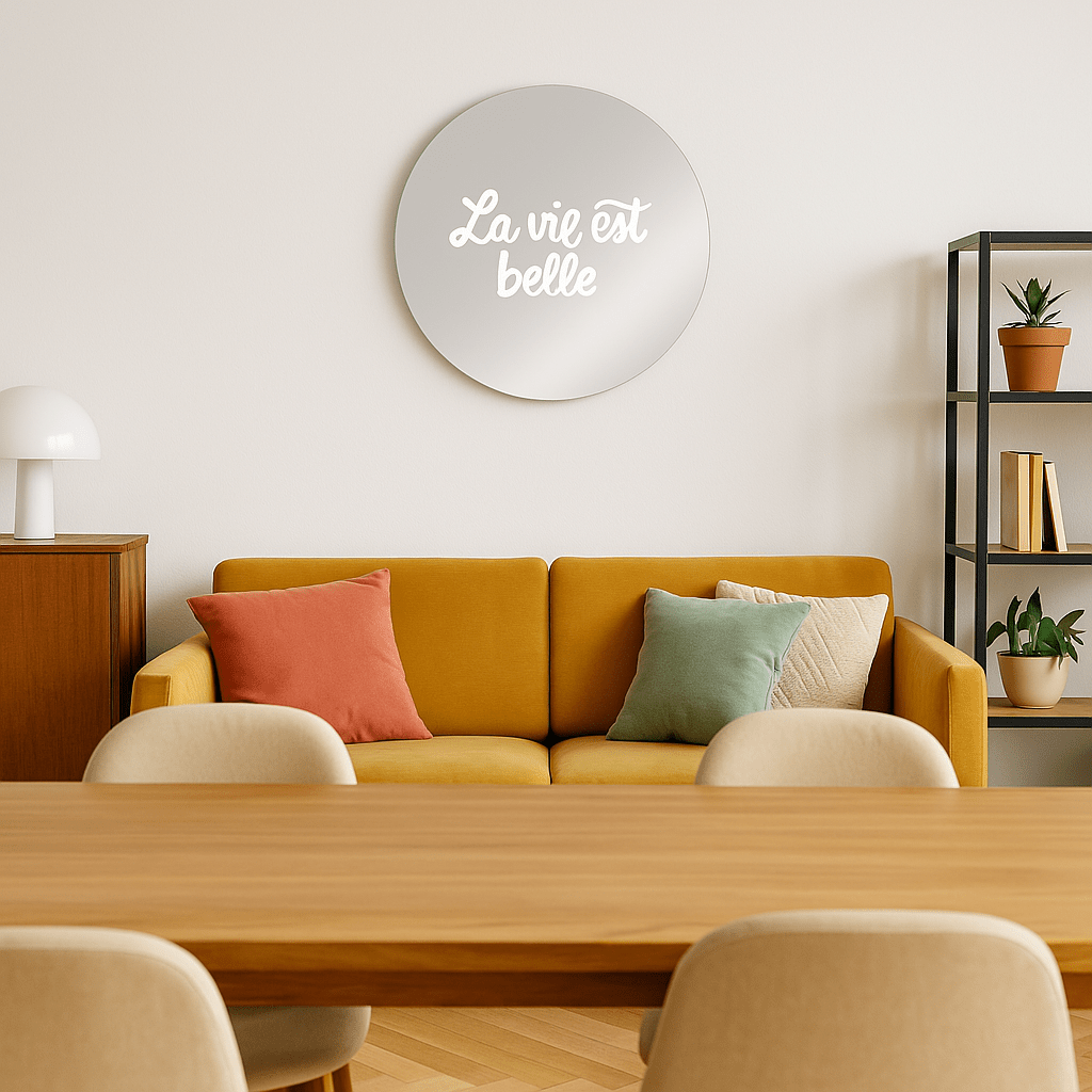 Miroir mural - La vie est belle - double éclat