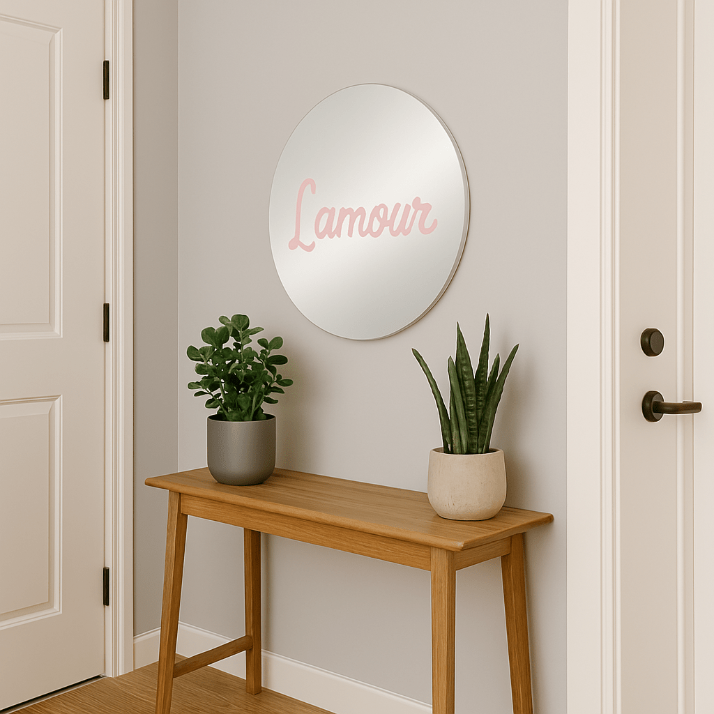 Miroir mural - L'amour - double éclat