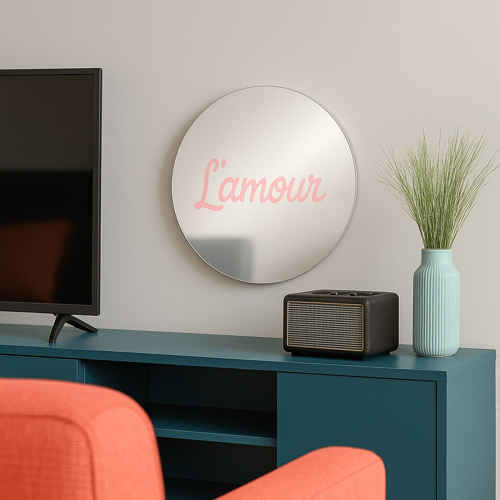 Miroir mural - L'amour - double éclat