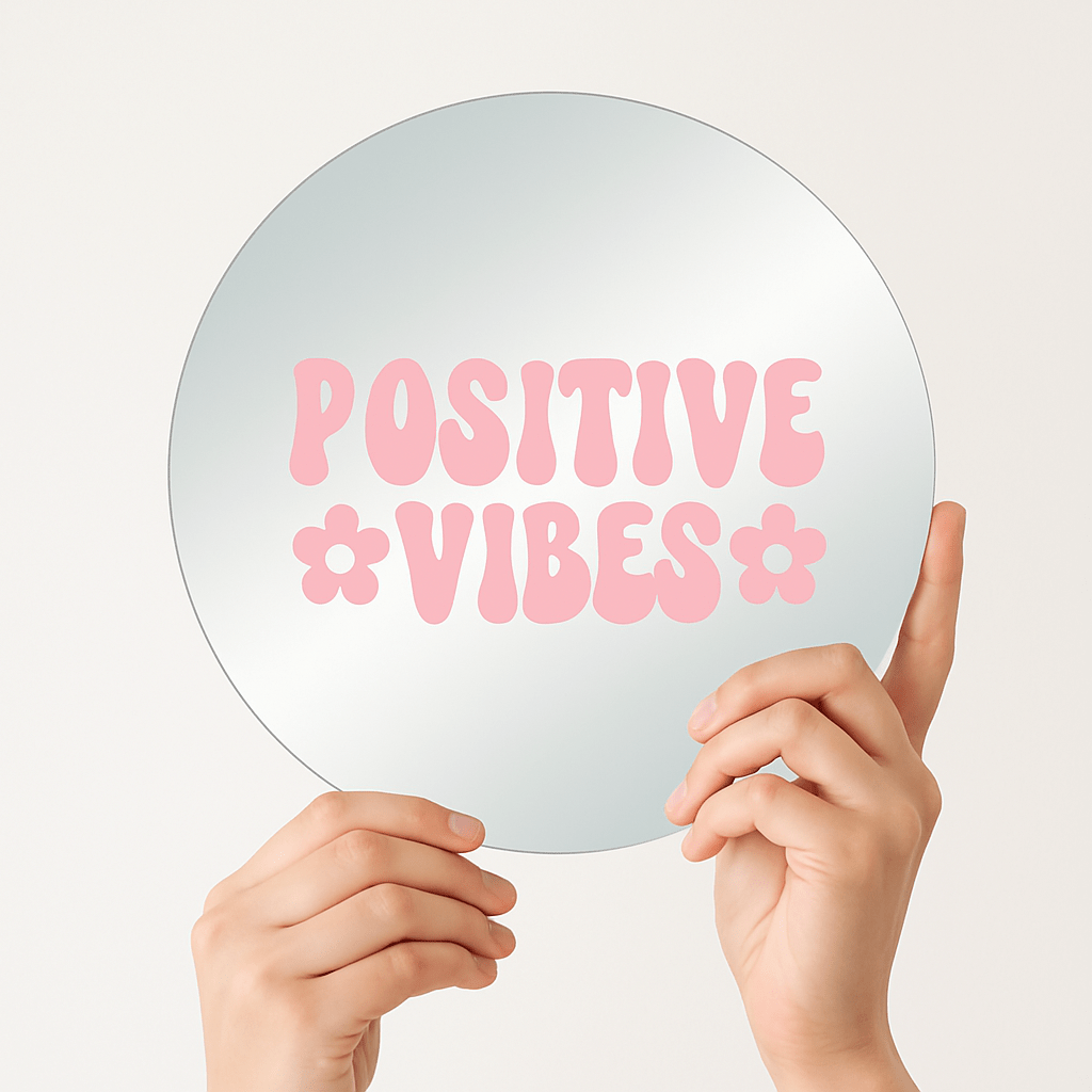 Miroir mural - Positive vibes - double éclat