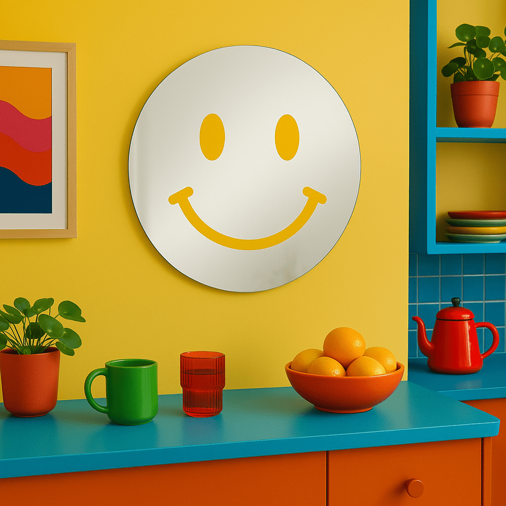 Miroir mural - Smiley face - double éclat