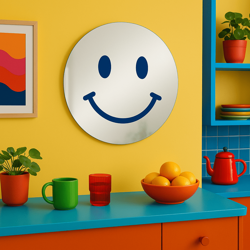 Miroir mural - Smiley face - double éclat