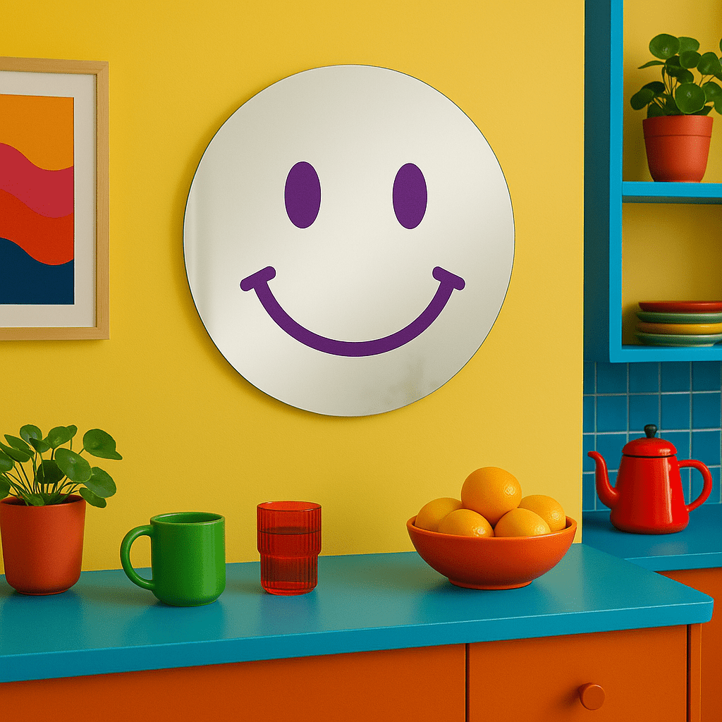 Miroir mural - Smiley face - double éclat