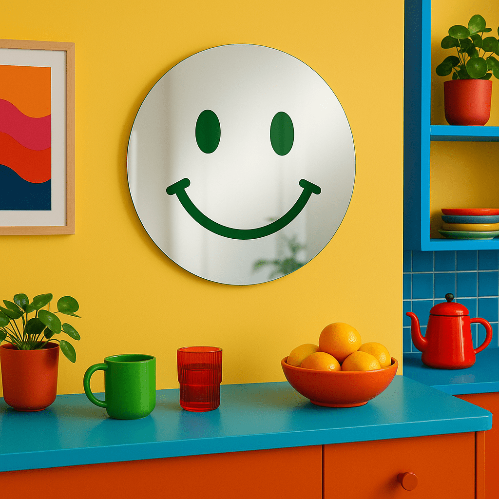 Miroir mural - Smiley face - double éclat