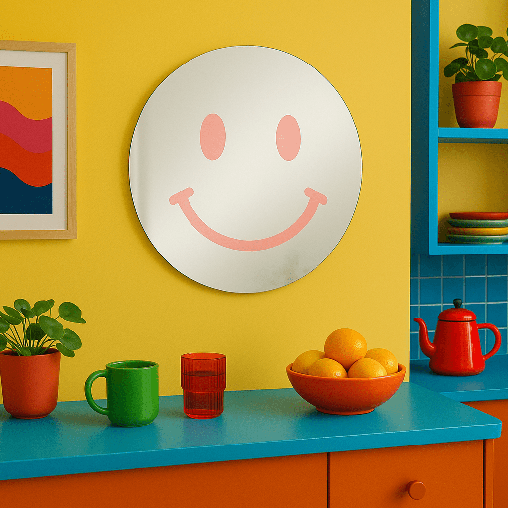 Miroir mural - Smiley face - double éclat