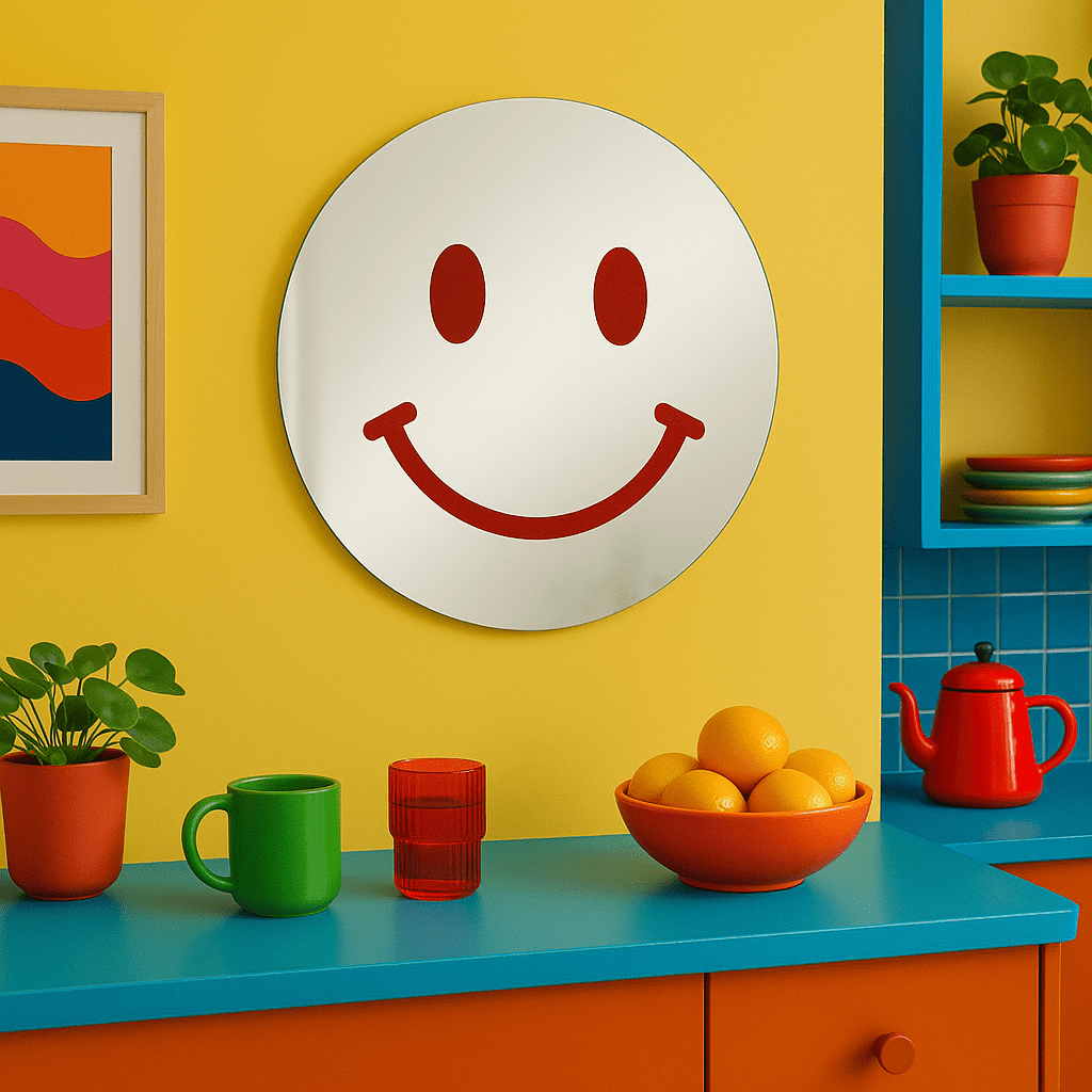 Miroir mural - Smiley face - double éclat