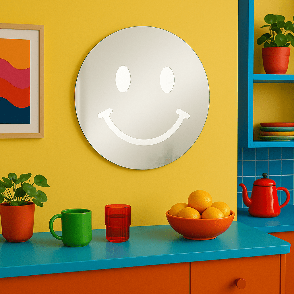 Miroir mural - Smiley face - double éclat