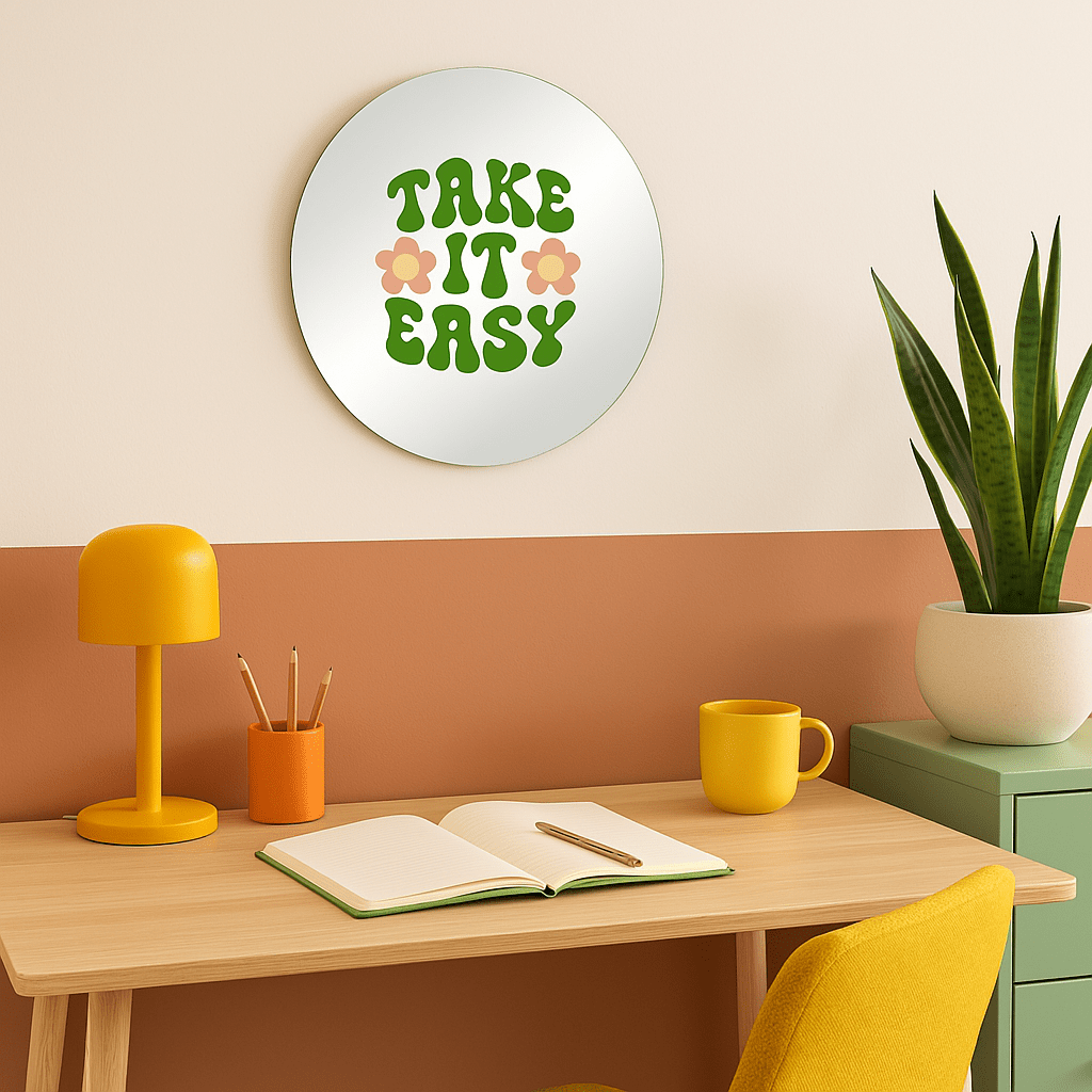 Miroir mural - Take it easy - double éclat