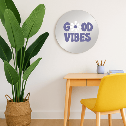 Miroir mural - good vibes - double éclat