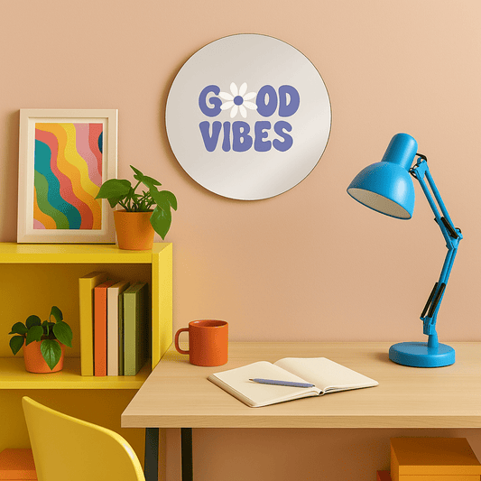 Miroir mural - good vibes - double éclat