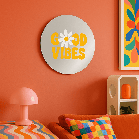 Miroir mural - Good Vibes - double éclat