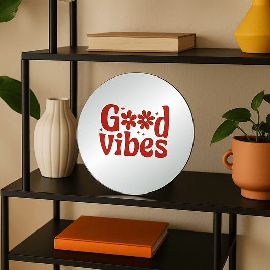 Miroir mural - Good Vibes - double éclat