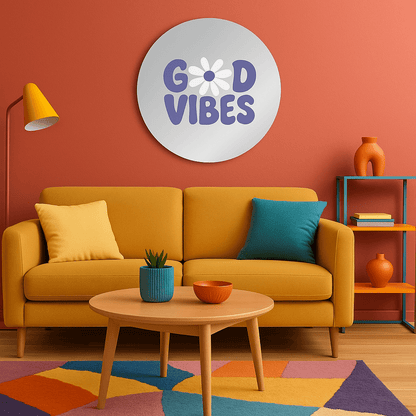 Miroir mural - good vibes - double éclat