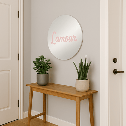 Miroir mural - L'amour - double éclat