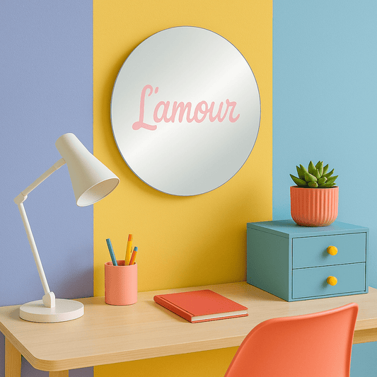 Miroir mural - L'amour - double éclat