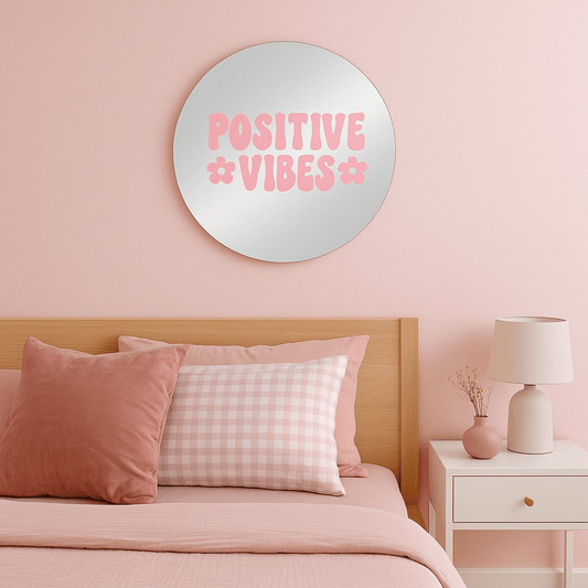 Miroir mural - Positive vibes - double éclat