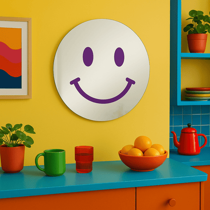 Miroir mural - Smiley face - double éclat